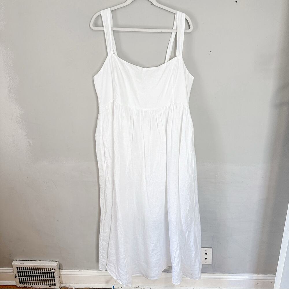 J. Crew White Linen Dress  Linen NWT NEW 20 - Picture 2 of 10